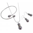 BRD1090  Vibrant Color Very Beautiful Gift Cool Mauve Pearls Jewelry