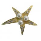 B580  Low Priced On Sale Starfish Brooch Christmas Gift
