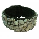 TB1002  Smart Gift Wax Chord Bracelet w/ Natural Nuggets