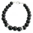 UBR255  Stunning Black Pearls Jewelry Flower Girl Bracelet
