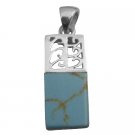 SPEN037  Green Turquoise Inlaid Pendant Artistically Designed Pendant