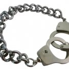 HH249 Open & Close Handcuff Bracelet Stunning Silver Bracelet Thick Chained Bracelet