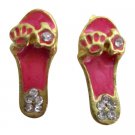 Latest Earrings Crimson Red Fashionable Slippers Earring