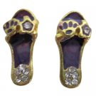 Unique Design Slipper Earrings In Stunning Purple Color