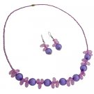 Holiday Gift Flower Girls Return Gift Purple Jewelry
