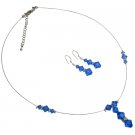 Pretty For Prom Accessories Prom Dress Sapphire Crystals Necklace Set