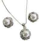 Fairytale Wedding Gorgeous Pure Whie Pearls All Occasion Jewelry Set