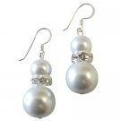 Pearls Earrings White Pearls Flower Girl GIft Jewelry
