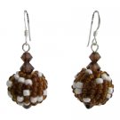 Handmade Bead Earring Best Gift Brown Combo