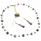 Vintage Bridal Top selling Bronze Crystals Set