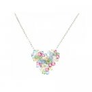 Elegant Necklace For Your Style Multicolor Crystals Heart Pendant Necklace