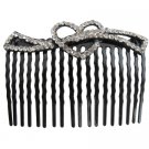 Vintage Rhinestone Heart Hair Comb Holiday Gift