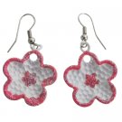 White Enamel Flower Earrings Fashionable Earrings