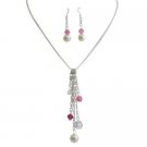 Christmas Gifts For Wife Girl Friend Tinkerbell Necklace Ivory Pink Set