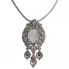 N1042  Dazzling Rhinestones Cameo Pendant Gorgeous Amazing Mother Gift