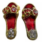 D287 Striking Red Cute Slipper Earrings
