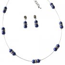 NS1231 A Stunning Sexy Purple Pearl Rhinestones Rings Jewelry Set