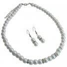 NS1176 All Occasions Gathering Formal Semi Formal White Pearls Jewelry Set