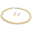 NS987 Pale Yellow Jewelry Beautiful Sleek Jewelry Stud Earrings Set