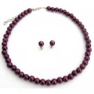 NS1270 Beautiful Deep Purple Wedding Jewelry Sets