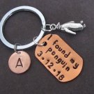 Couple Keychain, Anniversary keychain gift,Penguin Keychain,I found my penguin