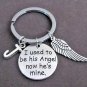 I used to be his angel now he is mine Keychain,In memory of Dad,Father Memorial