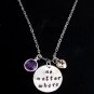 No matter where initial necklace long distance personalized 3 bff jewelry