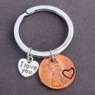 I Love you Penny Keychain,Couples Keychain,Husband Wife Key Chain,His/Hers Gift