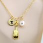 Gold Cello Necklace with Cello Charm Gift For Cellist Music Themed Jewelry