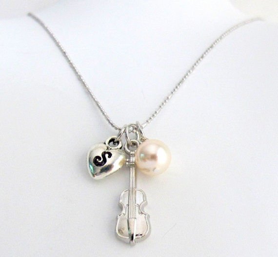 Gold Cello Necklace with Cello Charm Gift For Cellist Music Themed Jewelry