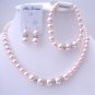 Bridal Wedding Jewelry Soothing Lite Pink Pearls Stretchable Bracelet