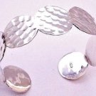 Silver Hammered Cuff Bracelet Dress Up Your Wrist w/ Twisted Drilled Bracelet