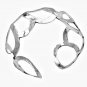 Sterling Silver 92.5 Round Rings Cuff Bracelet Silver w/ Stamped 92.5 Bracelet
