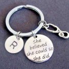 She believed she could so she did,Nurse Gift Keyring Nursing Graduation Keychain