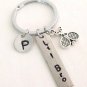 Tennis Sports KeyChain Tennis Key Ring Personalized Initial Tennis gift Keychain