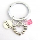 Love Keychain Love Keyring Heart Keychain Heart Charm Gify for Loved Ones
