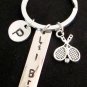 Tennis KeyChain Personalized Tennis Keyring,Initial charm,Monogram Sports Gift
