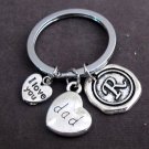 Father's Day Gift,I Love you Dad Keychain,Dad Keyring,Grandpa Gift,Step Dad Gift