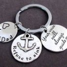 Your Voice will always guide me,Father's Day Gift,Father Keychain,