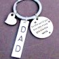 Dad Keychain,Father's Day Gift, To the World You are One,To Me You Are the World