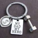 My dad my hero Personalized Dad Keychain,Father's Day Gift,Grandpa gift,dad gift