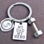 My dad my hero Personalized Dad Keychain,Father's Day Gift,Grandpa gift,dad gift