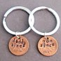 Daddy Since,Mommy Since Penny Keychain,Lucky Penny Keychain,Mom dad Gift