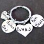 Bonus Dad hand stamped keychain,Step Dad Keychain,Godfather Gift,Foster Dad Gift