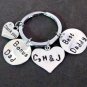 Bonus Dad hand stamped keychain,Step Dad Keychain,Godfather Gift,Foster Dad Gift