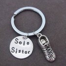Sole Sisters Keychain,Running Partner Keychain,Running Shoe Charm,Half Marathon