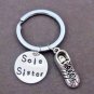 Sole Sisters Keychain,Running Partner Keychain,Running Shoe Charm,Half Marathon