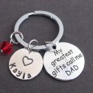 Personalized Dad Keychain,Dad Jewelry,My Greatest Gifts Call Me Dad,Fathers gift