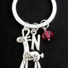 Giraffe Keychain,Cute Giraffe Key Ring Initial personalized keychain,initial