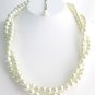 Ivory Pearl Twisted Pearl Necklace Double Strand Necklace for Bridesmaid Brides